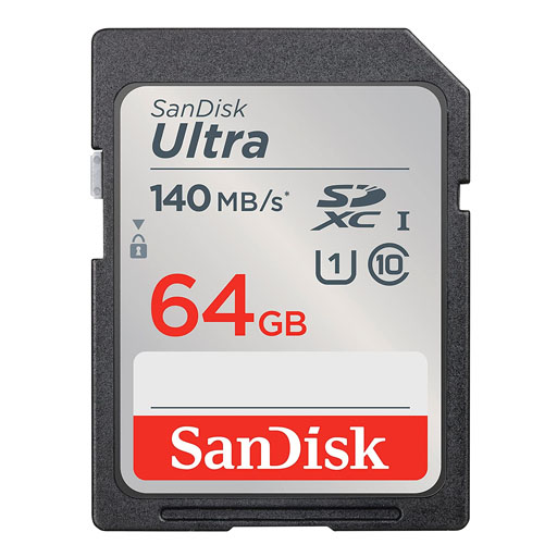 SanDisk Ultra SD Card 140mb/s 64GB