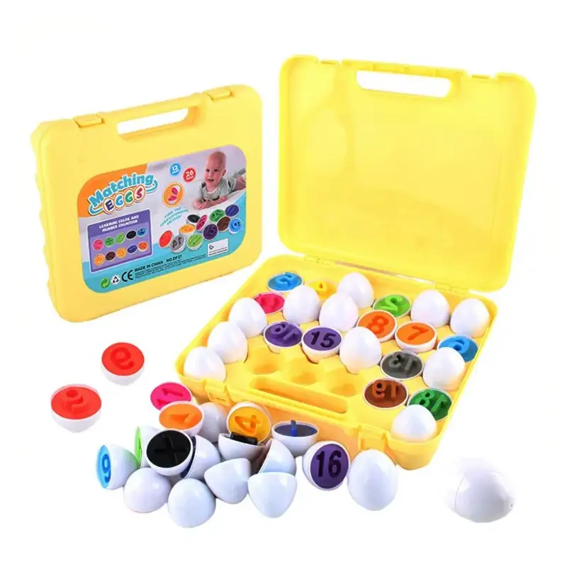 Matching Eggs Color &amp; Shape Recognition &amp; Alphabet Letter Matching A to Z - 26 Pieces Briefcase
