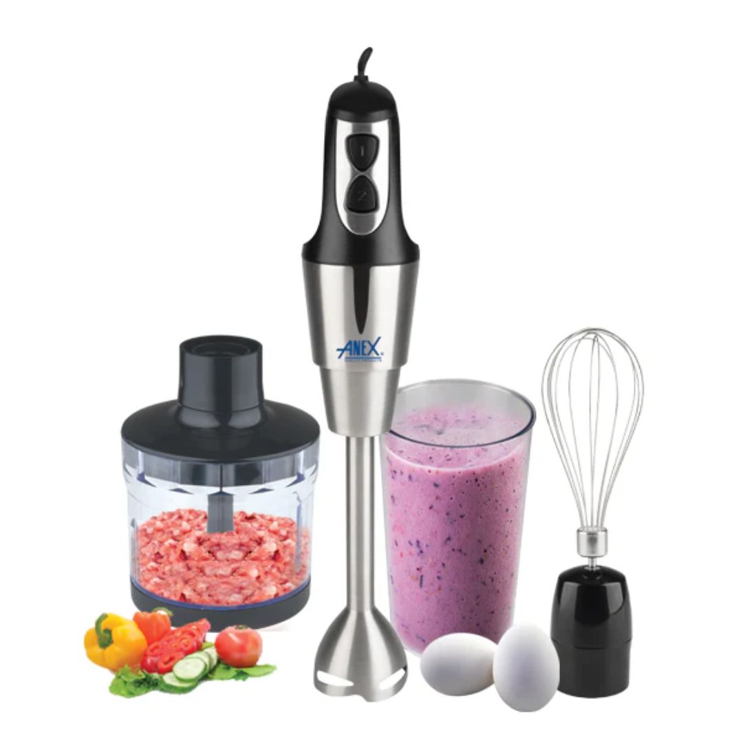 Anex AG-143 Deluxe Hand Blender with Chopper & Beater With Official Warranty