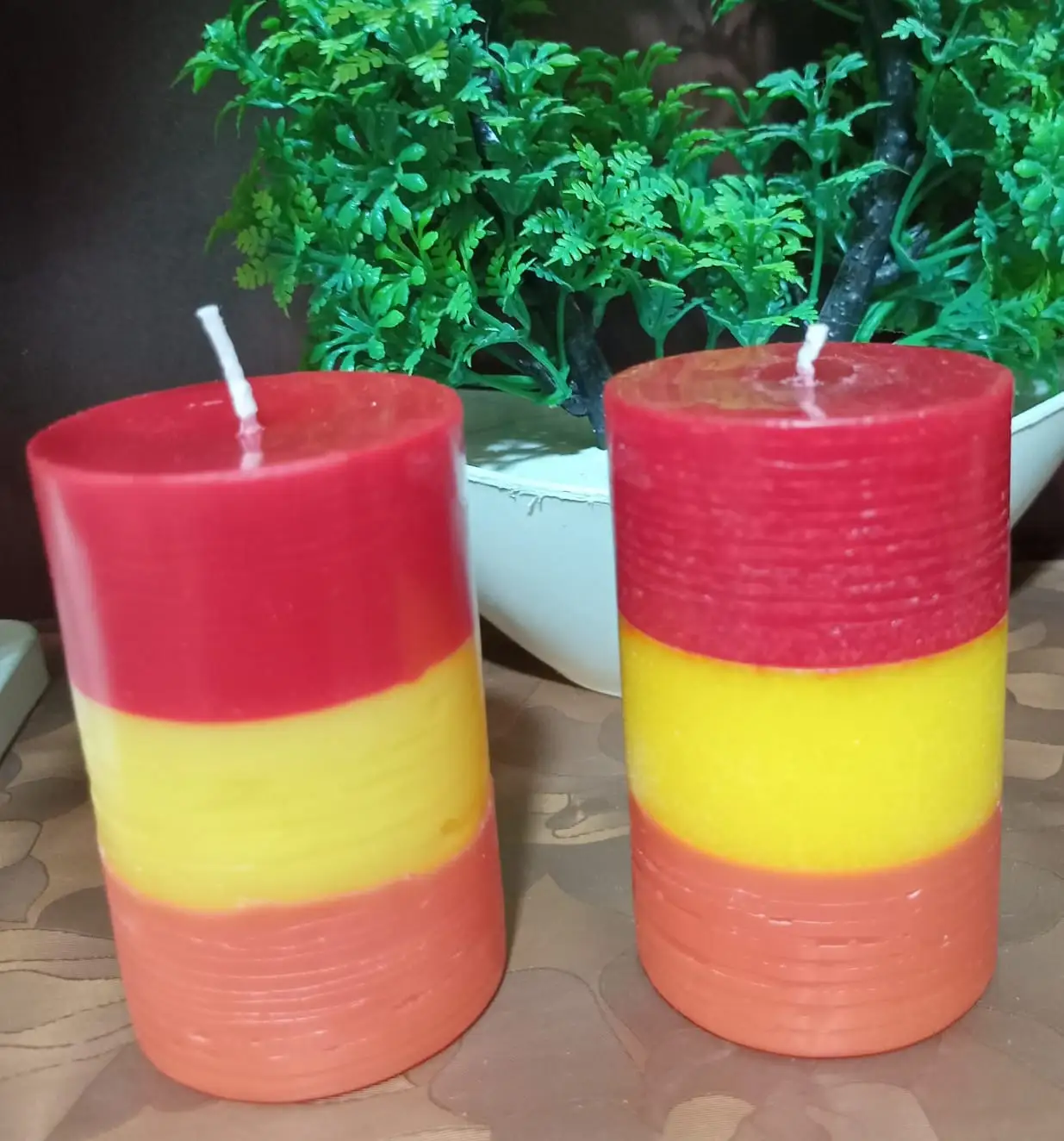 CANDLES CITY -- SCENTED MULTICOLOUR PILLAR CANDLE (3.5x2 inches) (01 Pc)