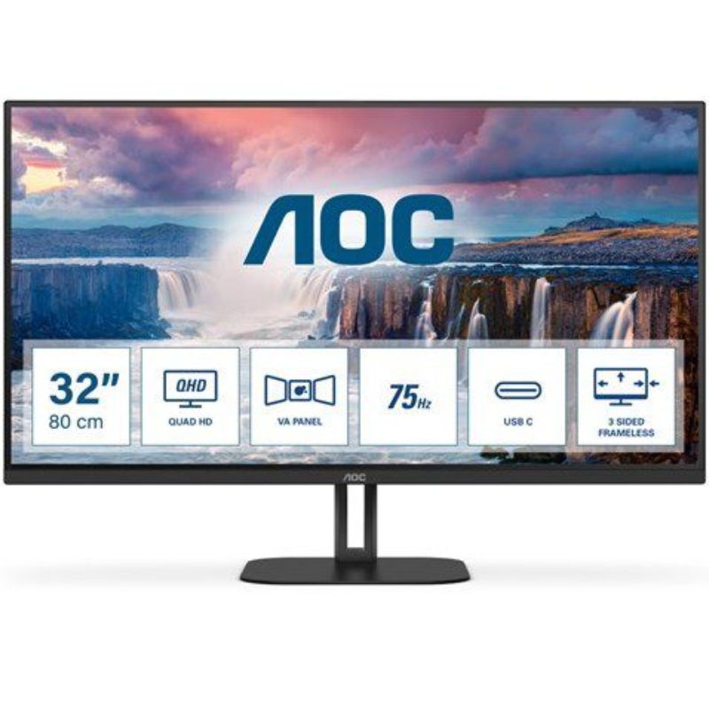 Aoc FrameLess Led 32" Q32V5CE 75Hz Monitor