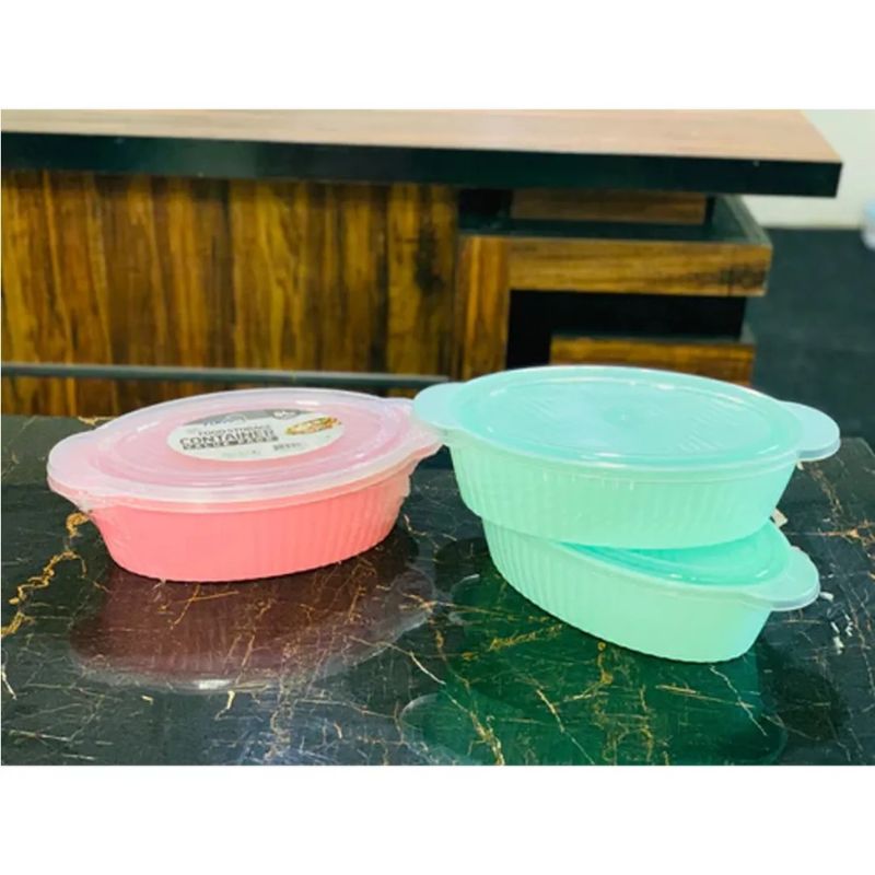 Pack Of 2 - Oval Food Storage Container Box - 2500ml