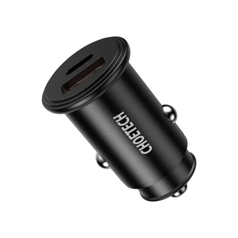 Choetech Dual USB QC 3.0 USB-A + PD 20W Type-C USB Fast Car Charger