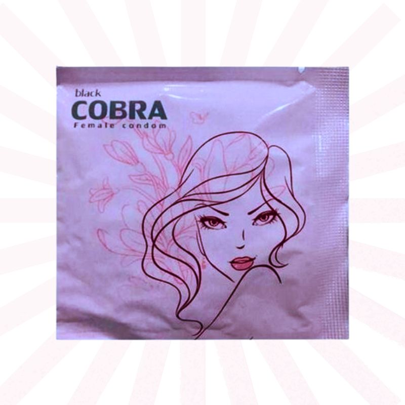Black Cobra Female Condom - 1 Peice
