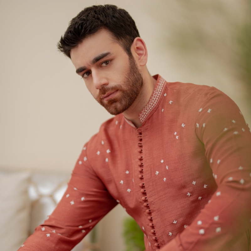 Hamna Ehtasham - SARANG - Men Festive Wear Kurta Trouser