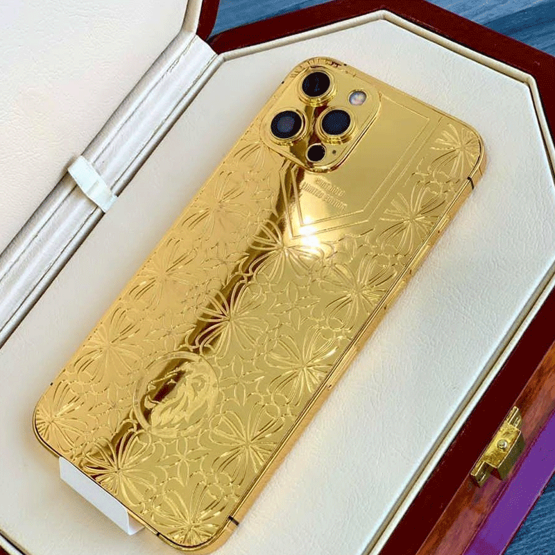 Apple iPhone 14 Pro 128GB 24kt Gold Plated - PTA Approved (With Certificate Of Authenticity)