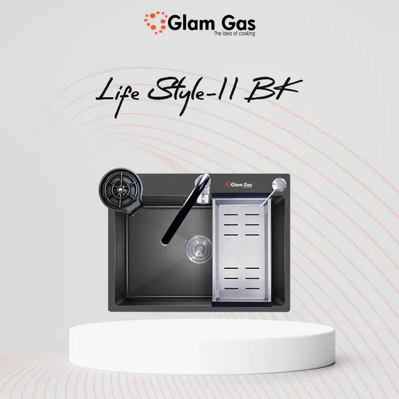 Glam Gas Lifestyle 11 BK Built In Sink. (Gas)