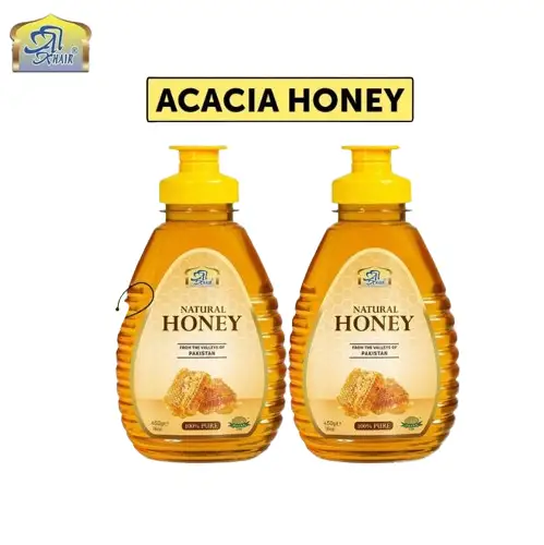 Al  khair Acacia Honey Twin Pack ( 500gm bottles )