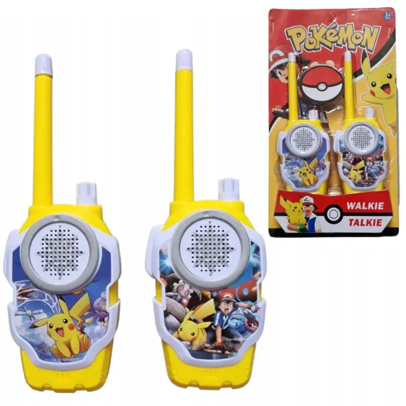 Pokémon Walkie-Talkie Pair Set For Kids - Range Upto 50cm - Battery Operated - Yellow