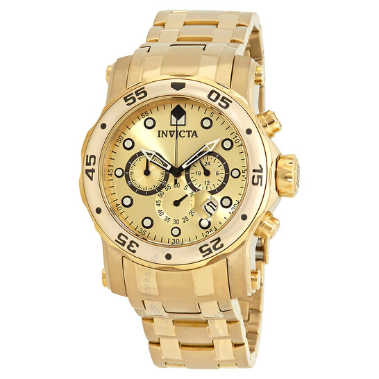 Invicta Pro Diver Chronograph Gold-tone Dial Men's Watch