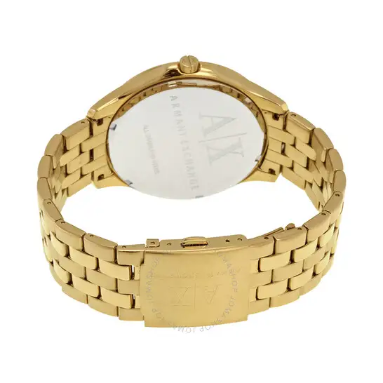 Armani Exchange Black Dial Gold-plated Men's Watch