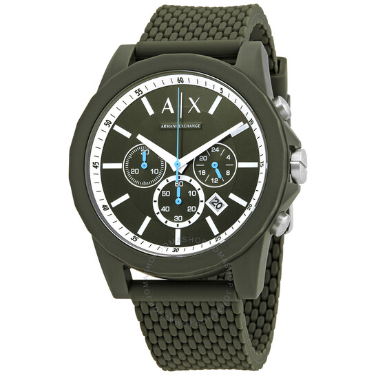 Armani Exchange Chronograph Quartz Green Dial Men's Watch