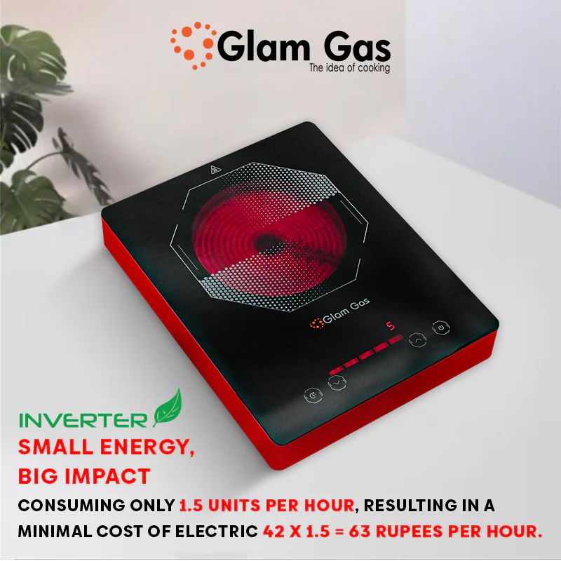 Glam Gas Hot Glow-912 (Red) Built In Infrared Ceramic Cooker With Official Warranty