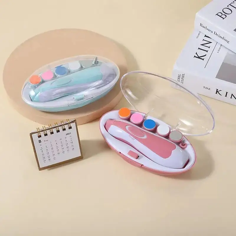 Nail Trimmer Electric Baby Manicure Pedicure Nail Clippers Cutter Scissors Care Set New Born
