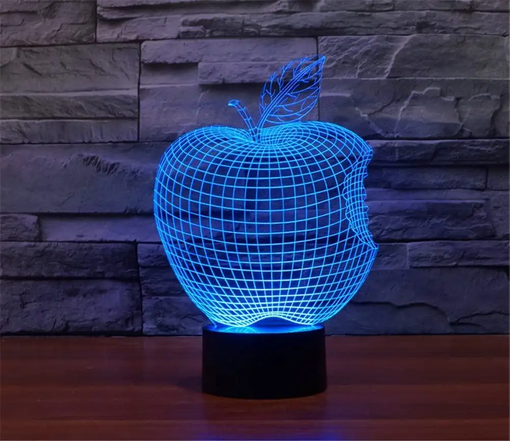 Apple Logo 3D Optical Illusion Lamp Table Lamp