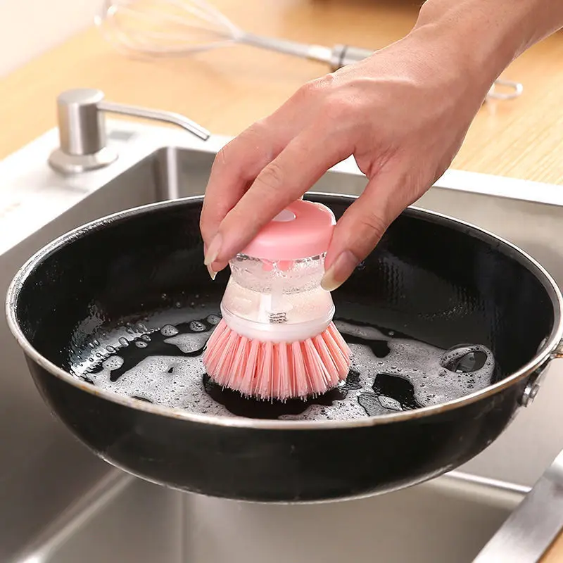 All-in-One Kitchen Cleaning Brush with Soap Dispenser