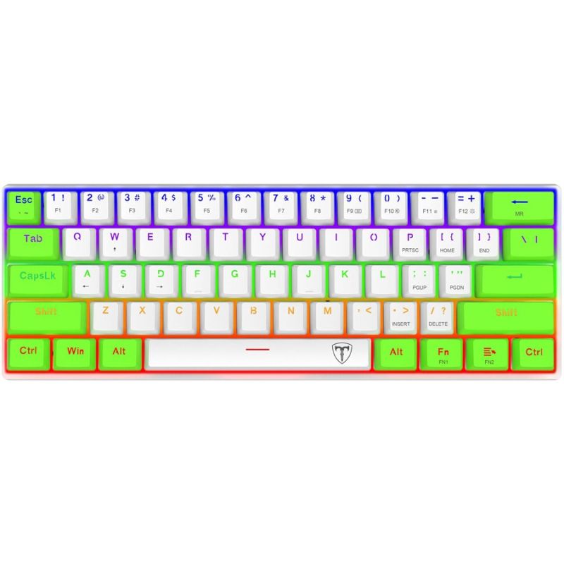 T-DAGGER Arena T-TGK321 Mechanical Gaming Keyboard - Green/White - Brown Switch