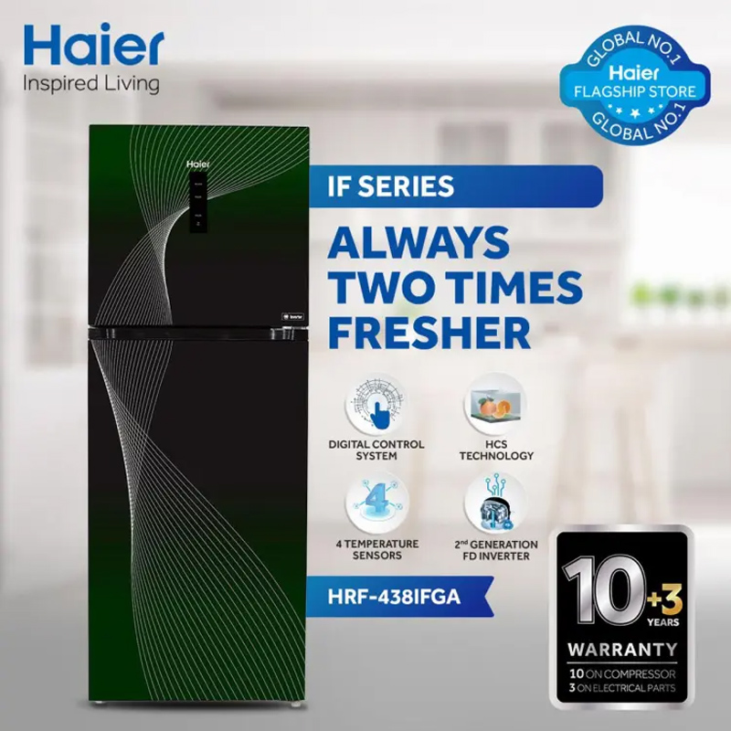 Haier HRF-438 IFGA/IFPA/IFRA Digital Inverter Refrigerator 16 Cubic Feet With Official Warranty