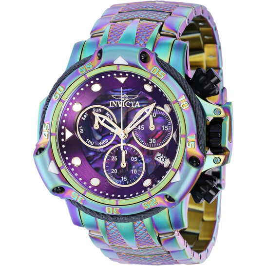 Invicta Subaqua Chronograph Quartz Purple Dial Men's Watch