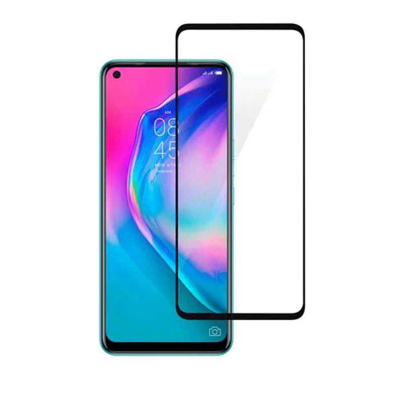 Mofi Premium Tempered Glass for Tecno Camon 16 SE Full Coverage Screen Protectors 2.5D 9H–Black
