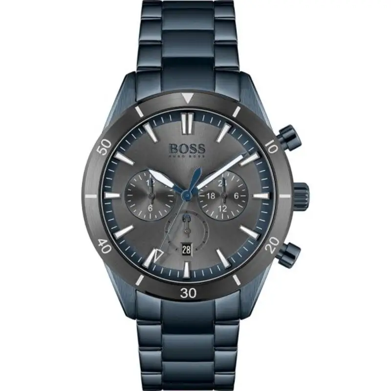 Hugo Boss Men’s Quartz Stainless Steel Grey Dial 44mm Watch 1513865