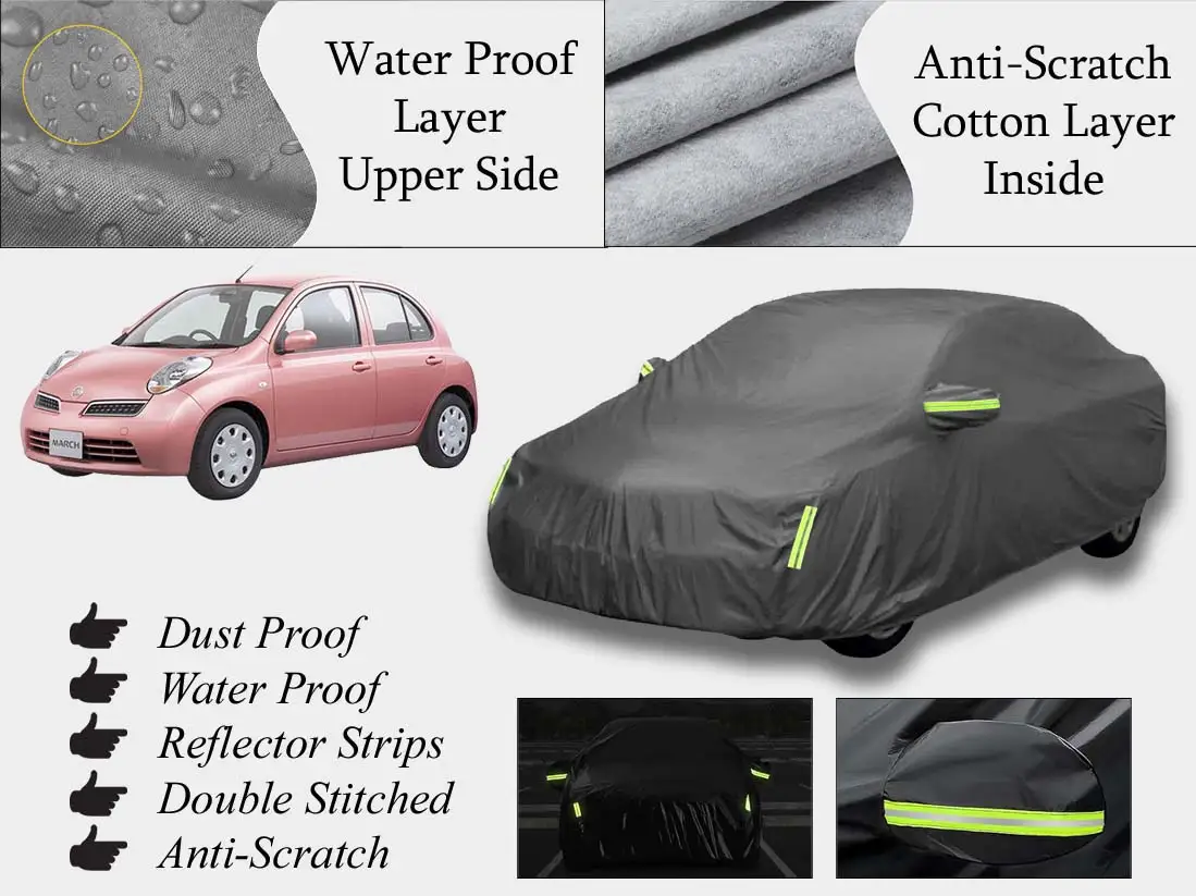 Nissan March Top Cover | Grey | Anti-Scratch | Double Layer | Heat Proof | Water Proof