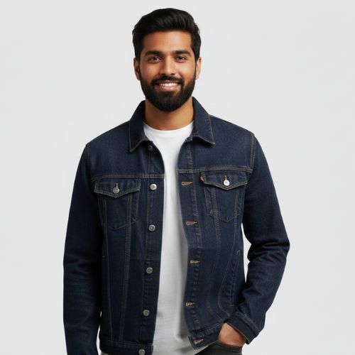 Mercato Navy Blue Denim Jacket