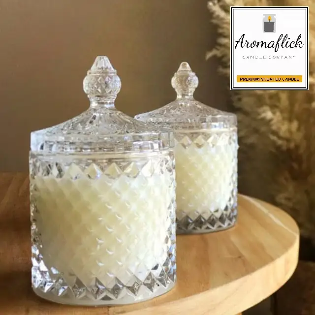 AROMAFLICK Scented Candle in Glass Jar with Lid