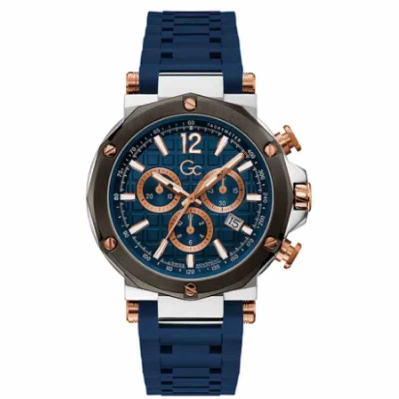 Gc Men's Water Resistant Chronograph Wrist Watch Y53007G7MF - 44 mm - Blue