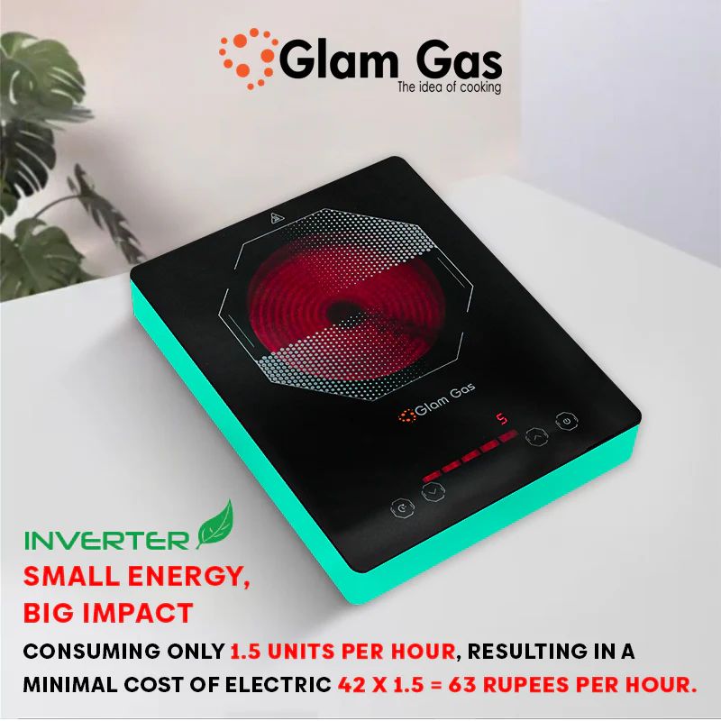 Glam Gas Hot Glow 912 (Green) Built In Infrared Ceramic Cooker With Official Warranty