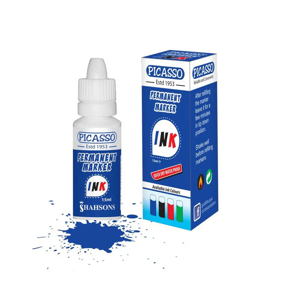 Picasso Permanent Marker Ink in 4 Colors Pack Size 15 ml