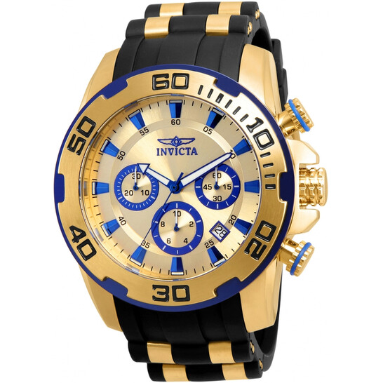 Invicta Pro Diver Chronograph Quartz Gold Dial Men's Watch