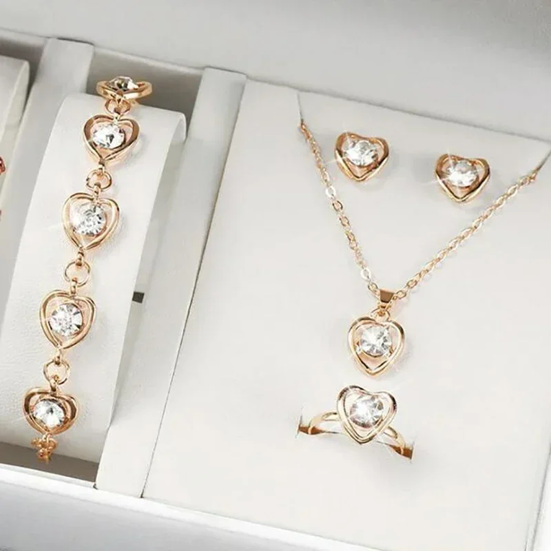 Elegant Heart-Shaped Jewelry Set