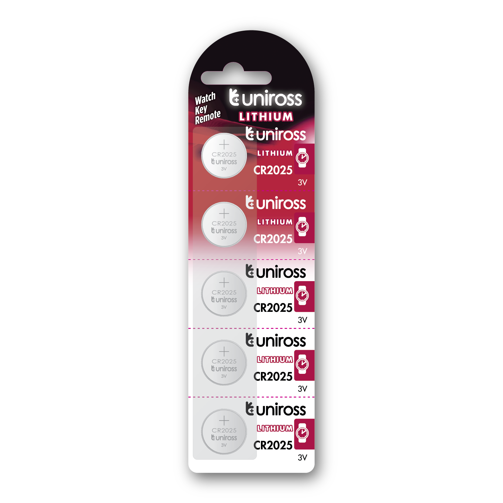 Uniross Original C r 2025 Lithium Button Coin Battery Cell ( 5 Pcs )