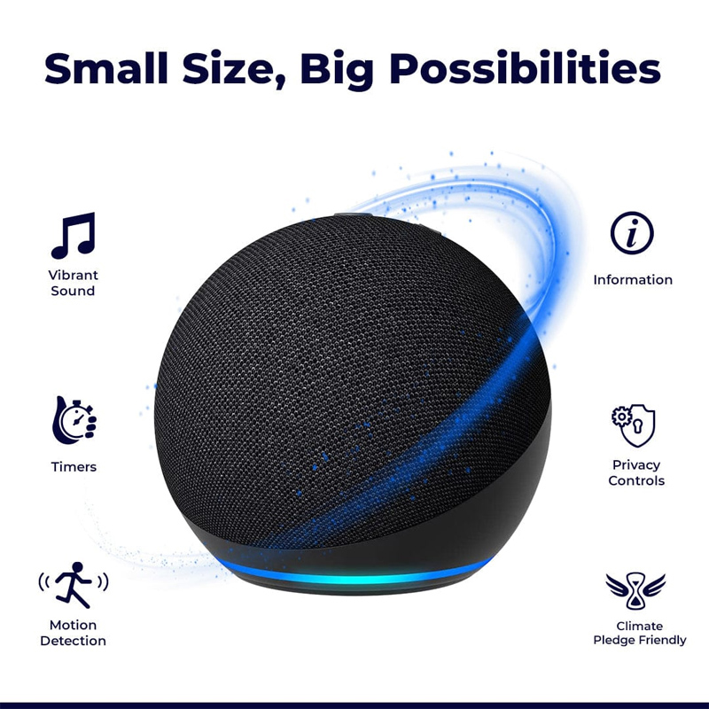 Hube Echo Dot Smart Alexa speaker Black With Official Warranty