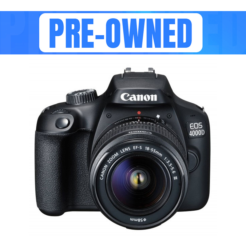 Canon EOS 4000D DSLR Camera With 18-55mm Lens Pre-Owned