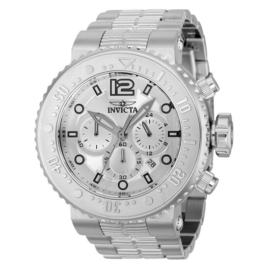 Invicta Pro Diver Chronograph Quartz Silver Dial Men's Watch