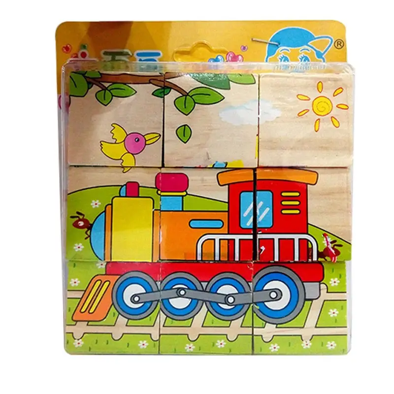 Transportation Vehicles - Cubical Wooden Puzzle