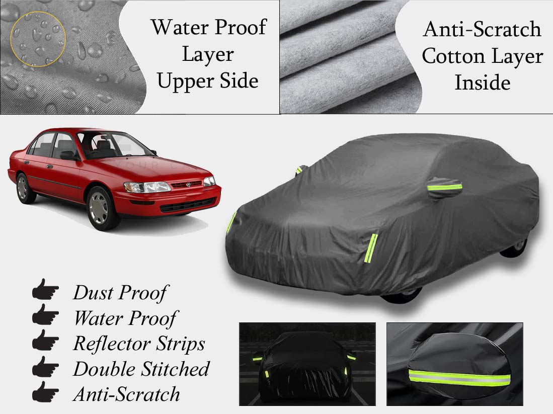 Toyota Corolla 1996 - 2001 Top Cover | Grey | Anti-Scratch | Double Layer | Heat Proof | Water Proof