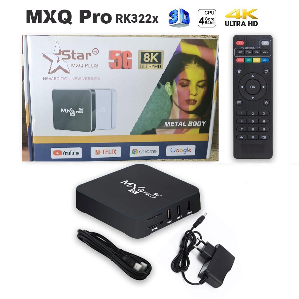 MXQ Pro 5G 4K 8GB-128GB Android HDR Ultra-HD Smart TV Box