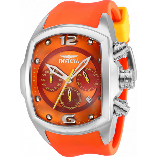 Invicta Lupah Chronograph Quartz Orange Dial Men's Watch