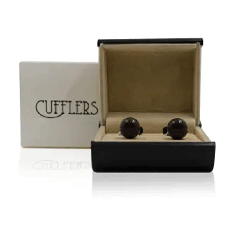 Cufflers Men’s Brown Engraving Exclusive Cufflinks For Gifts with Gift Box – CU-20481