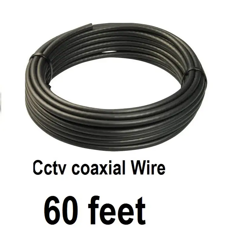 Cctv Coaxial Wire Cable For Easy Cctv Installation -60 Feet