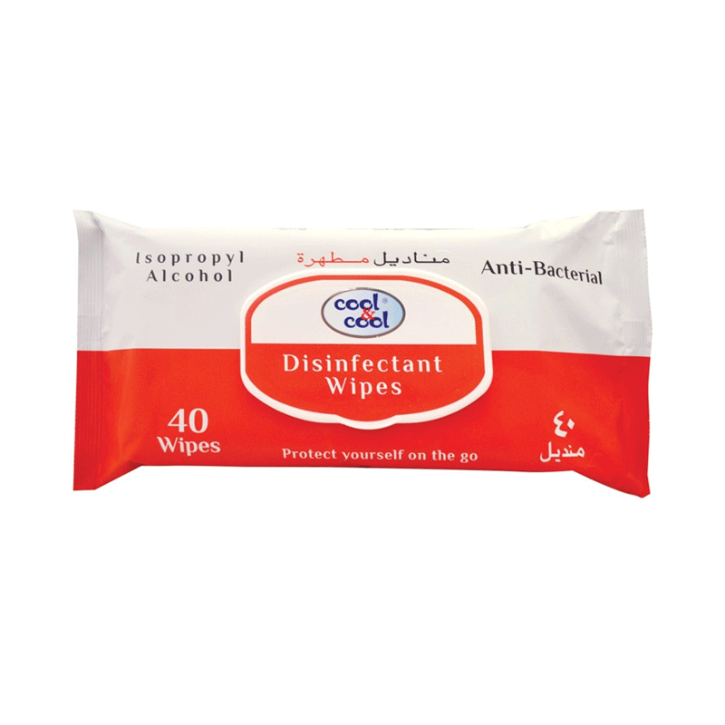 Cool & Cool Disinfectant Wipes 40's