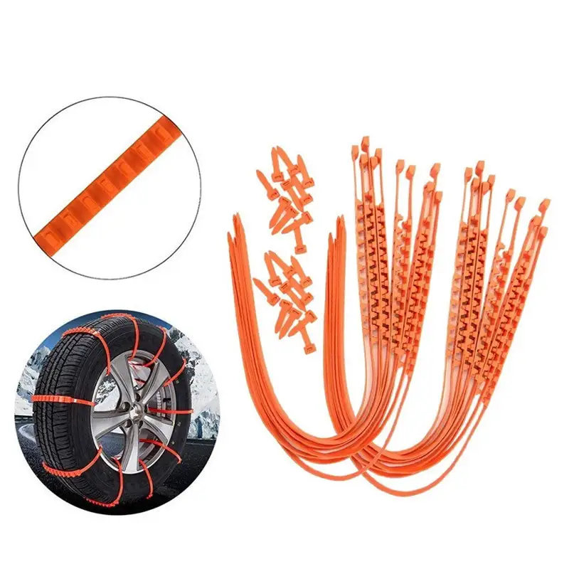 Universal Car Tires Emergency Rubber Anti-Skid (10 Pcs)