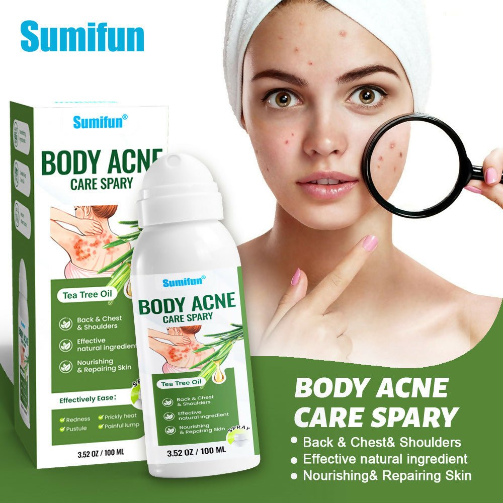 Sumifun Body Acne Care Spray 100ml | Tea Tree Body Spray | Back, Chest & Shoulder Skin Care Spray | Daily Body Care Formula
