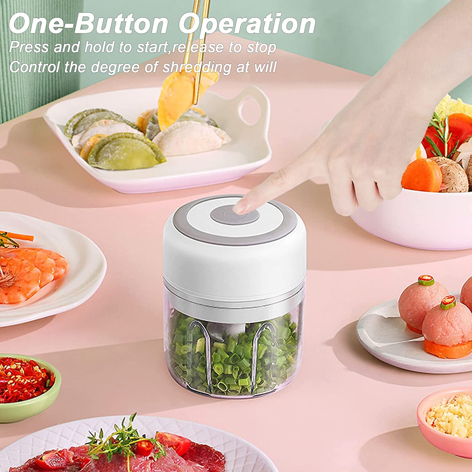 Compact and Portable Electric Chopper for Quick and Easy Mincing