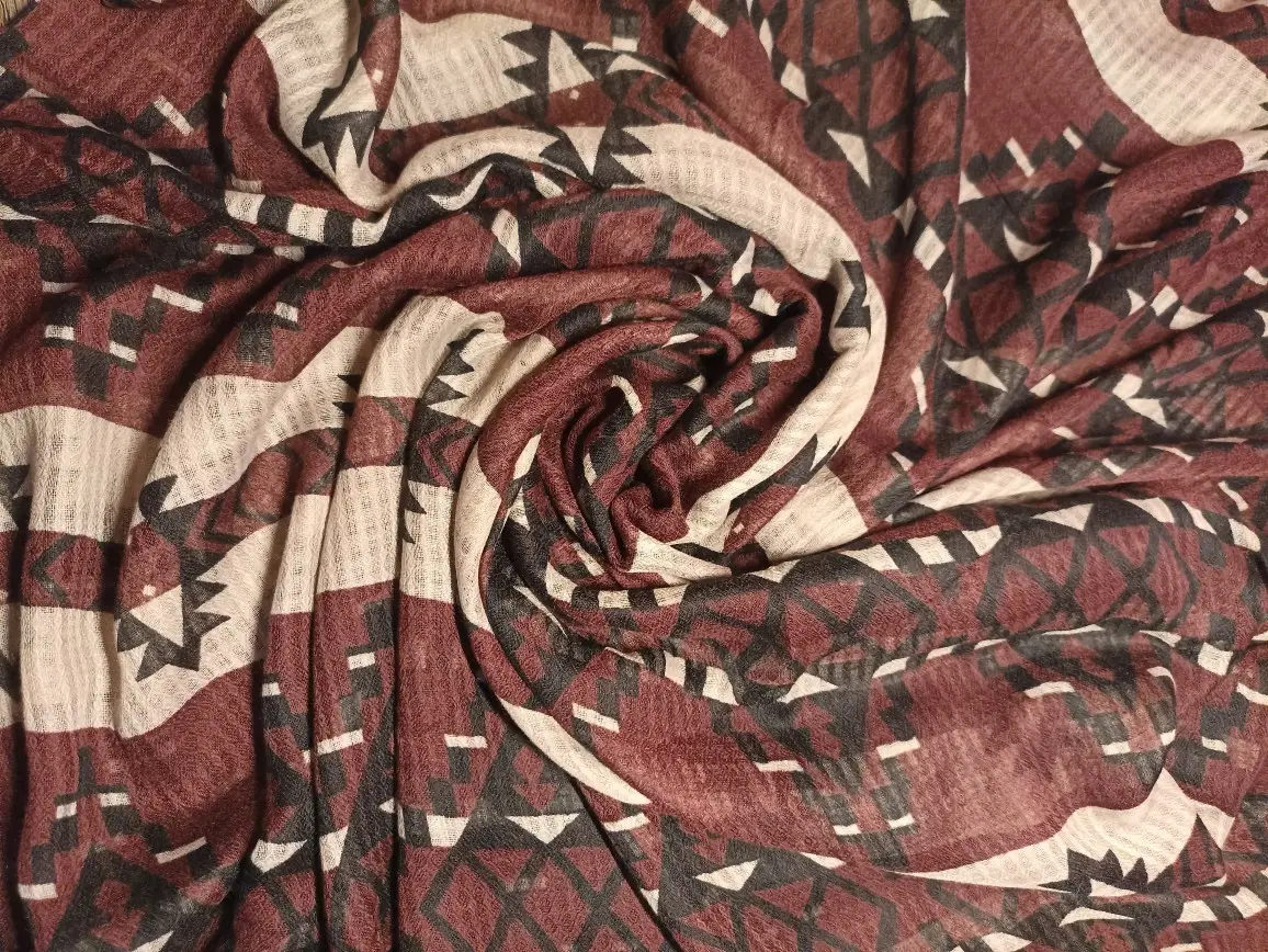 Noor's Black Scarf with Multi Floral design WSC 025