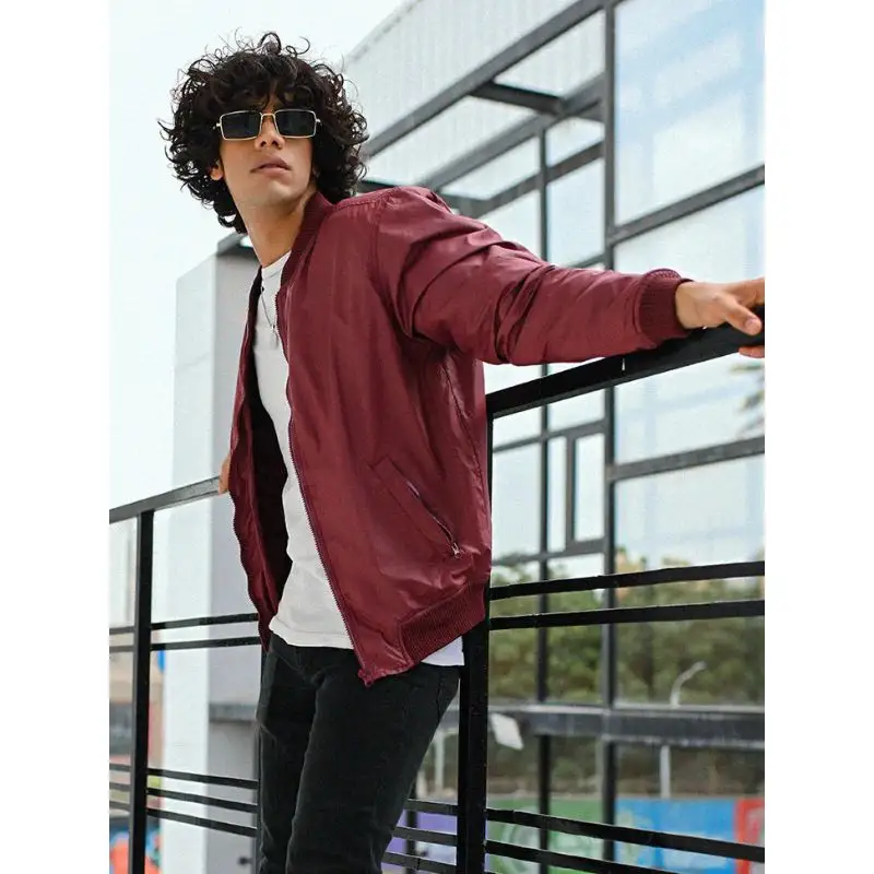 Maroon Skydiver Bomber Jacket