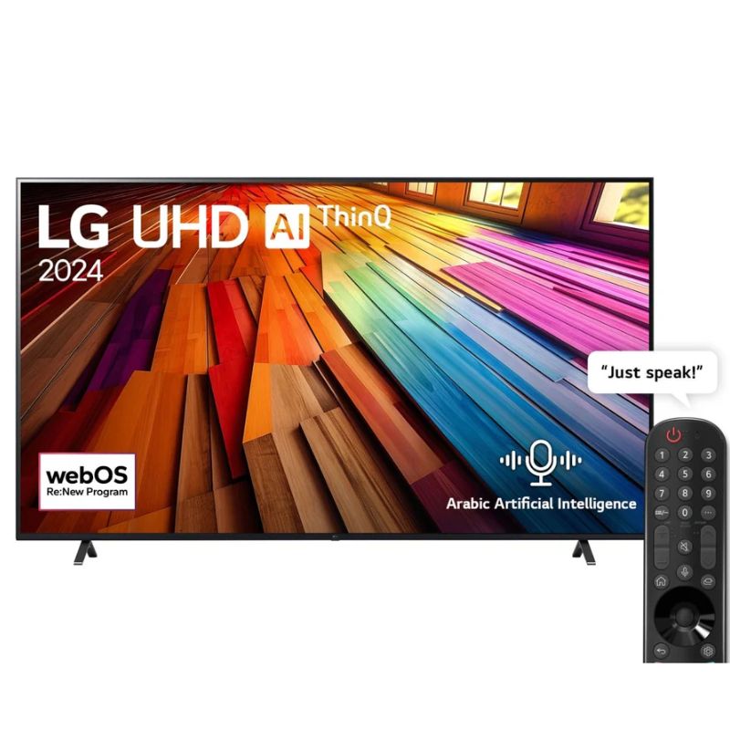 LG 55UT80006LB.AMNE 55 Inch LG UHD AI UT80 4K Smart TV AI Magic remote HDR10 webOS24 With Official Warranty